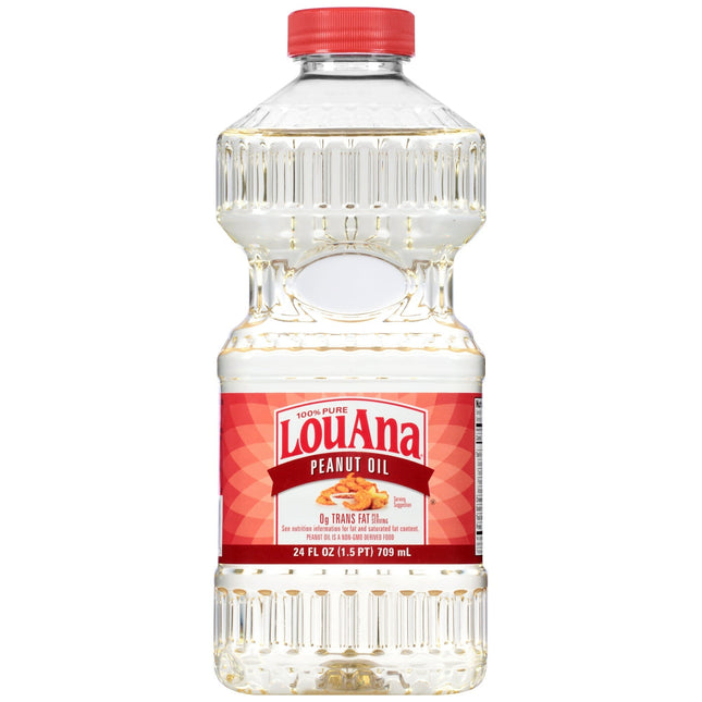 LouAna Peanut Oil Healthy For Deep Frying Non-GMO 24 Floz (24 Pack) - Food & Beverages > Baking Desserts Oils