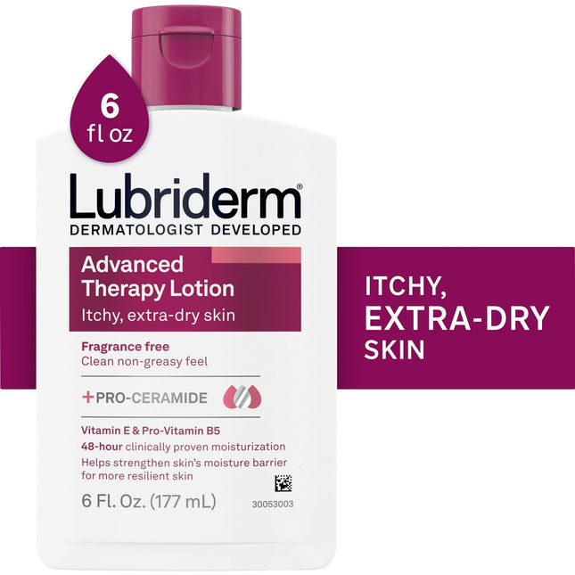 Lubriderm Advanced Therapy Moisturizin Hand Body Lotion Anti Itchy 6oz (8 Pack) - Personal Care > Skin & Moisturizer