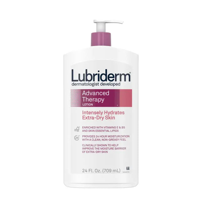 a bottle of lubriderm advanced hydrating lotion