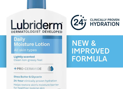 Lubriderm Daily Moisture Body & Hand Lotion All skin type 16 floz (24 Pack) - Personal Care > Skin Moisturizer