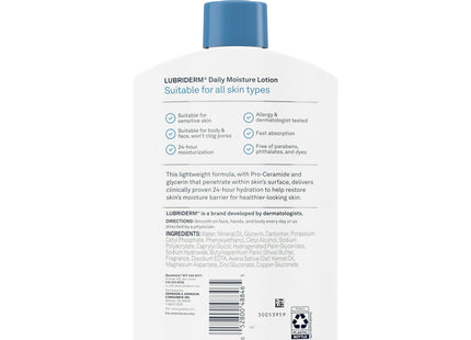 Lubriderm Daily Moisture Body & Hand Lotion All skin type 16 floz - Personal Care > Skin Moisturizer
