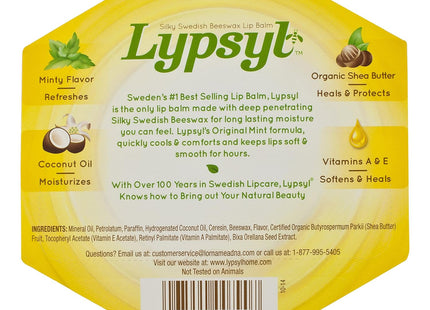 Lypsyl Intense Protection Lypmoisturizer Original Mint Lip Balm 0.1oz (6 Pack) - Personal Care > Skin Balms & Treatments