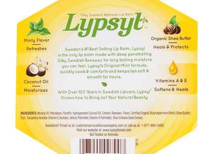 Lypsyl Intense Protection Lypmoisturizer Original Mint Lip Balm 0.1oz (2 Pack) - Personal Care > Skin Balms & Treatments