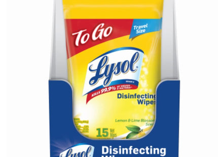 Lysol Disinfecting Wipes On the Go Lemon & Lime Blossom Flatpack 15ct (5 Pack) - Household Supplies > Cleaning