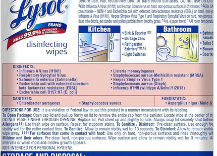 Lysol Disinfectant Multi-Surface Cleaning Wipes Mango Hibiscus 80ct (3 Pack) - Household Supplies > Disinfecting &