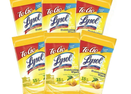 Lysol Disinfecting Wipes On the Go Lemon & Lime Blossom Flatpack 15ct (6 Pack) - Household Supplies > Cleaning