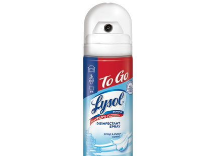 Lysol Crisp Linen Disinfectant Sanitizing Spray ToGo Travel Size 1.5oz (3 Pack) - Household Supplies > Cleaning