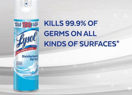 Lysol Disinfectant Aerosol Spray eliminates Odors Crisp Linen 7oz (12 Pack) - Household Supplies > Cleaning