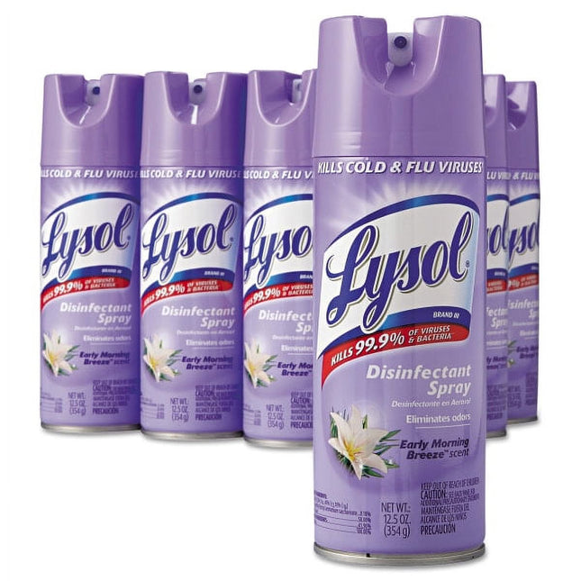 Lysol Disinfectant Liquid Aero-Spray Early Morning Breeze 12.5oz (10 Pack) - Household Supplies > Cleaning Disinfecting