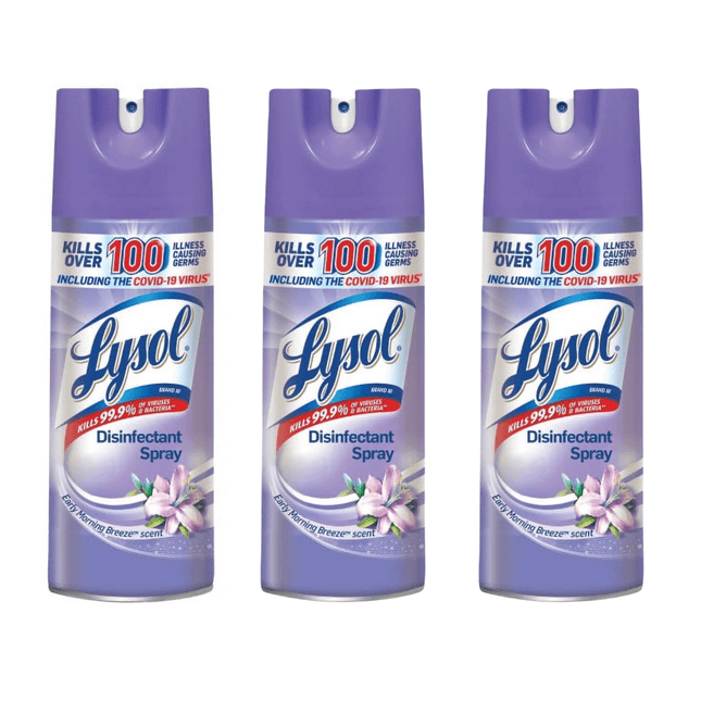 Lysol Disinfectant Liquid Aero-Spray Early Morning Breeze 12.5oz (3 Pack) - Household Supplies > Cleaning Disinfecting