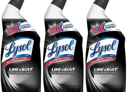 Lysol Toilet Bowl Cleaning and Disinfecting Gel Lime Rust Remover 24oz (3 Pack) - Household Supplies > Products