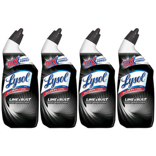 Lysol Toilet Bowl Cleaning and Disinfecting Gel Lime Rust Remover 24oz (4 Pack) - Household Supplies > Products