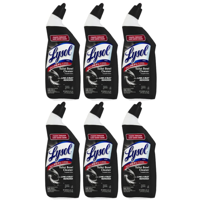 Lysol Toilet Bowl Cleaning and Disinfecting Gel Lime Rust Remover 24oz (6 Pack) - Household Supplies > Products