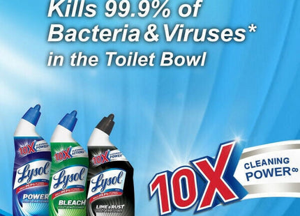 Lysol Toilet Bowl Cleaning and Disinfecting Gel Lime Rust Remover 24oz (9 Pack) - Household Supplies > Products