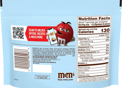 M&Ms Crunchy Cookie Milk Chocolate Candy Colorful Shell 7.4oz (2 Pack) - Food & Beverages > Sweets Assortments