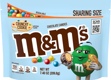M&Ms Crunchy Cookie Milk Chocolate Candy Colorful Shell 7.4oz (2 Pack) - Food & Beverages > Sweets Assortments