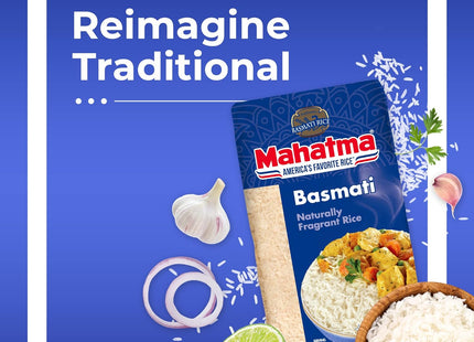 Mahatma Basmati White Rice Fragrant Extra Long Grain Non-GMO 32oz (12 Pack) - Food & Beverages > Pasta Grains Cereals