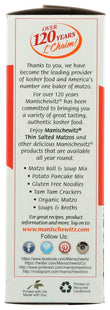 Manischewitz Old Fashioned Thin Salted Matzo Crackers Non GMO 10oz (12 Pack) - Food & Beverages > Pantry Crispbread