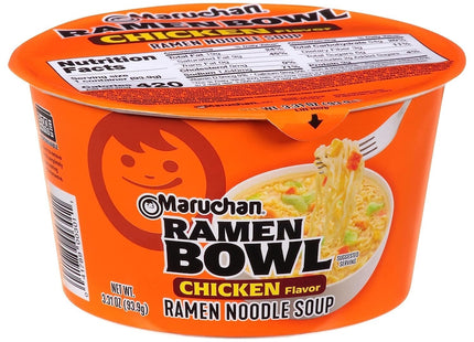 Maruchan Bowl Chicken Flavor Ramen Noodles with Vegetables 3.31oz (4 Pack) - Food & Beverages > Pasta Grains Cereals