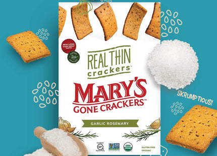 Mary’s Gone Crackers Organic Sea Salt Real Thin 5 oz (12 Pack) - Food & Beverages > Pantry Crispbread