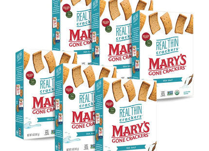 Mary’s Gone Crackers Organic Sea Salt Real Thin 5 oz (6 Pack) - Food & Beverages > Pantry Crispbread