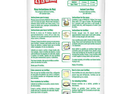 Maseca Instant Yellow Corn Masa Flour Gluten-free 2.2 lb (2 Pack) - Food & Beverages > Baking Desserts