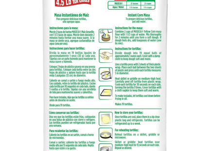 Maseca Instant Yellow Corn Masa Flour Gluten-free 2.2 lb (3 Pack) - Food & Beverages > Baking Desserts