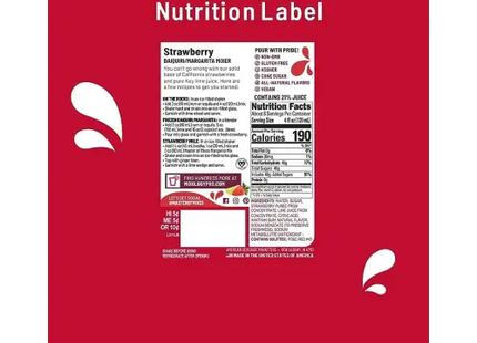 a bottle of nutrition label with a red background