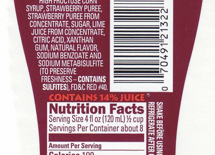 Master of Mixes Strawberry Daiquiri/Margarita Mix Ready To Use 33.8oz - Food & Beverages > Non-Alcoholic Drinks Juices