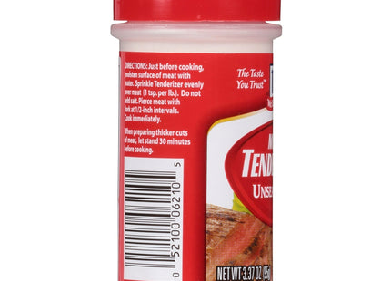 McCormick Kosher Non-Seasoned Meat Tenderizer No-MSG 3.37oz (12 Pack) - Food & Beverages > Herbs Spices Seasonings