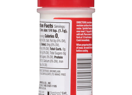 McCormick Kosher Non-Seasoned Meat Tenderizer No-MSG 3.37oz - Food & Beverages > Herbs Spices Seasonings