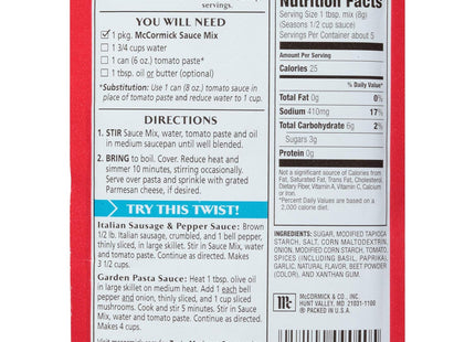 McCormick Thick And Zesty Spaghetti Sauce Mix 1.37oz (12 Pack) - Food & Beverages > Herbs Spices Seasonings