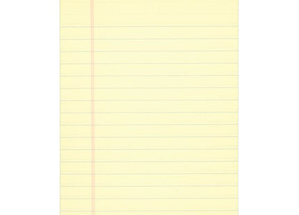 Mead 59614 Yellow Ruled Standard Legal Pad 5’’ x 8’’ Color Canary 50 Sheet (12 Pack) - Office Supplies > Paper