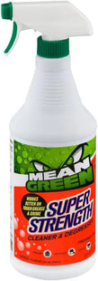 a bottle of spray cleaner with a green spray