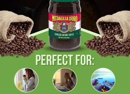 Medaglia d’Oro Style Instant Double Roast Italian Espresso Coffee 2oz (2 Pack) - Food & Beverages > Non-Alcoholic Drinks