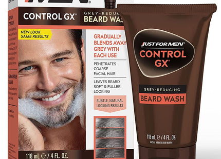 Just For Men Control GX Gradual Grey Reducing Beard Wash Shampoo 4oz (2 Pack) - Personal Care > Hair & Styling