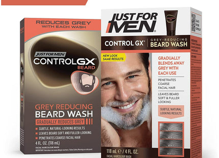 Just For Men Control GX Gradual Grey Reducing Beard Wash Shampoo 4oz (2 Pack) - Personal Care > Hair & Styling