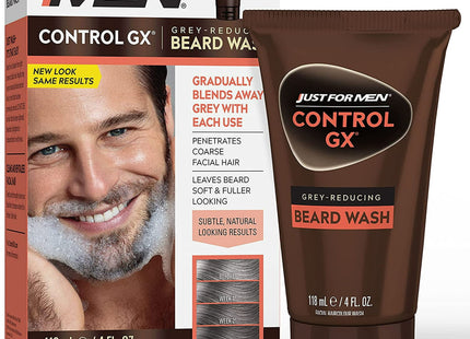 Just For Men Control GX Gradual Grey Reducing Beard Wash Shampoo 4oz (2 Pack) - Personal Care > Hair & Styling