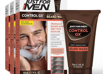 Just For Men Control GX Gradual Grey Reducing Beard Wash Shampoo 4oz (2 Pack) - Personal Care > Hair & Styling