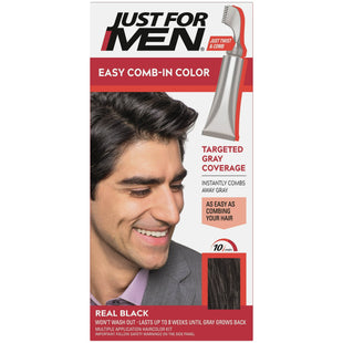 Just For Men Easy Comb-in Hair Color with Applicator Real Black A-55 (2 Pack) - Personal Care > & Styling