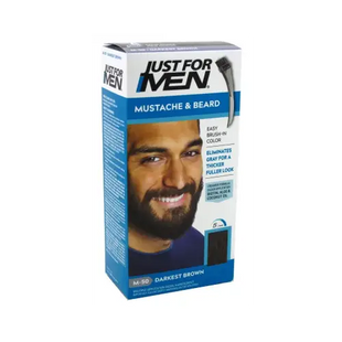 Just For Men Mustache and Beard Coloring for Gray Hair M-50 Darkest Brown (Pack Of 1) - Health & Beauty > Personal Care