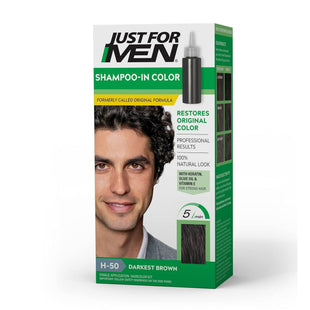 Just For Men Shampoo-In Color Gray Hair Coloring H-50 Darkest Brown (12 Pack) - Personal Care > & Styling Shampoo