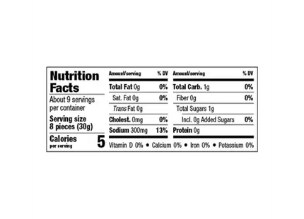 a close up of a nutrition label on a white background