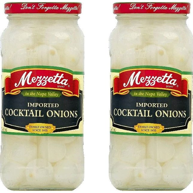 Mezzetta Imported Cocktail Onions Gluten Free Keto Friendly 16oz (2 Pack) - Food & Beverages > Jam Honey Spreads Jams