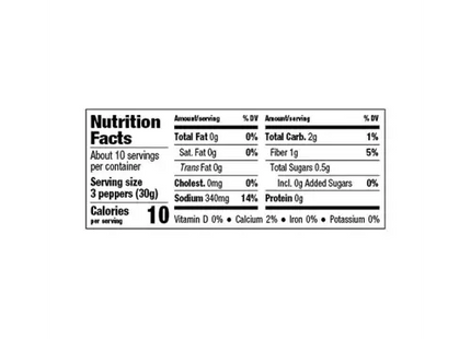 nut nutrition label