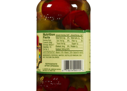 Mezzetta Sweet Cherry Peppers Mildly Spicy Gluten Free Glass Jar 16oz (4 Pack) - Food & Beverages > Jam Honey Spreads