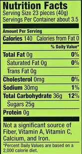 nutrition label for a nutritional label