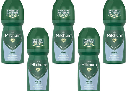 Mitchum Men Anti-Sweat Antiperspirant Deodorant Roll-On Unscented 3.4oz (5 Pack) - Personal Care > Bath & Body