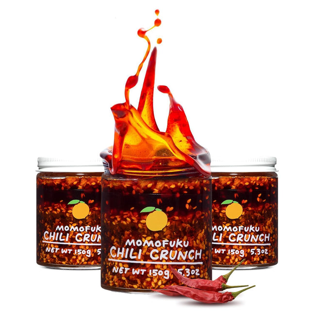 Momofuku Original Chili Crunch Spicy Crisp for Cooking 5.3oz (3 Pack) - Food & Beverages > Condiments Sauces BBQ Hot