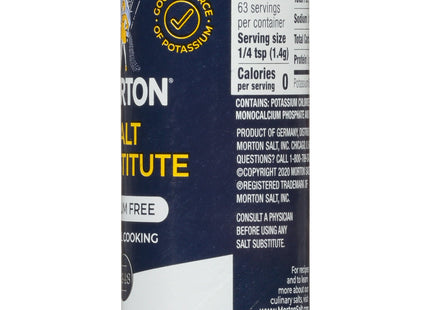 Morton Sodium Free Salt Substitute Sodium-Restricted Diets 3.12oz (12 Pack) - Food & Beverages > Herbs Spices Seasonings